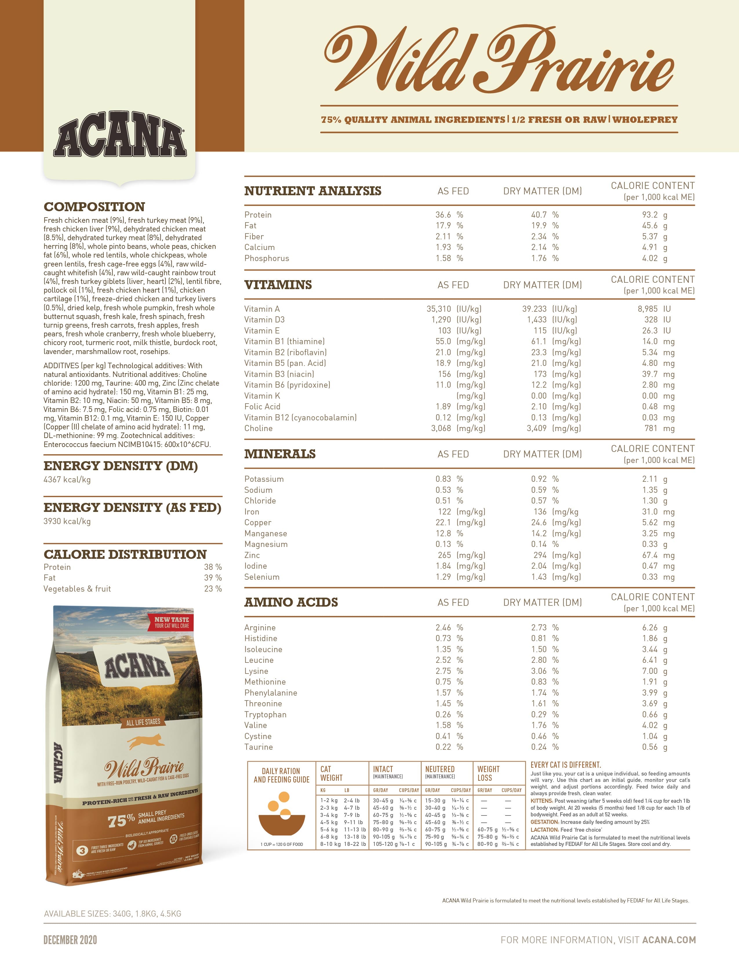 Acana Cat Regionals 1.8kg Wild Prairie Dry Cat Food (EXP: 28 Jan 2027) image 5