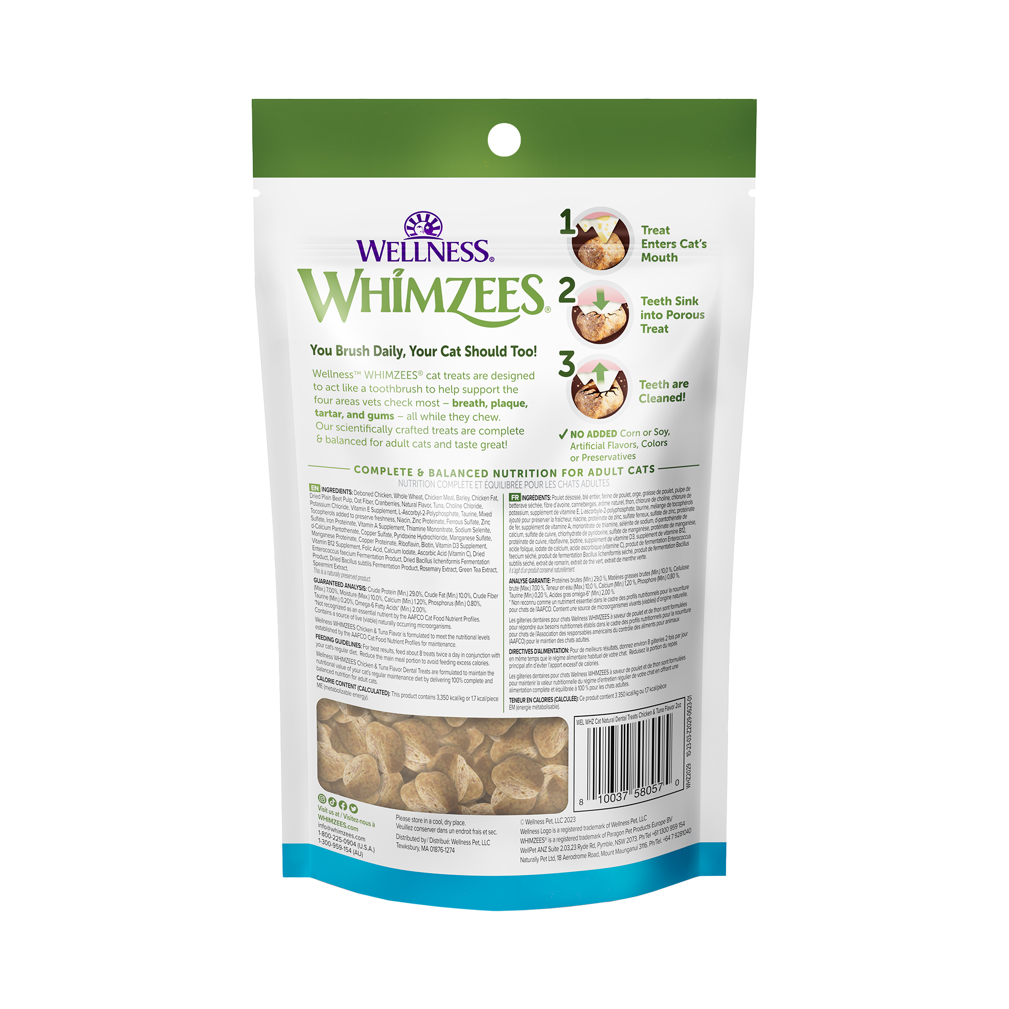 Whimzees Cat 2oz Chicken & Tuna Flavour Dental Treats for Cats image 2