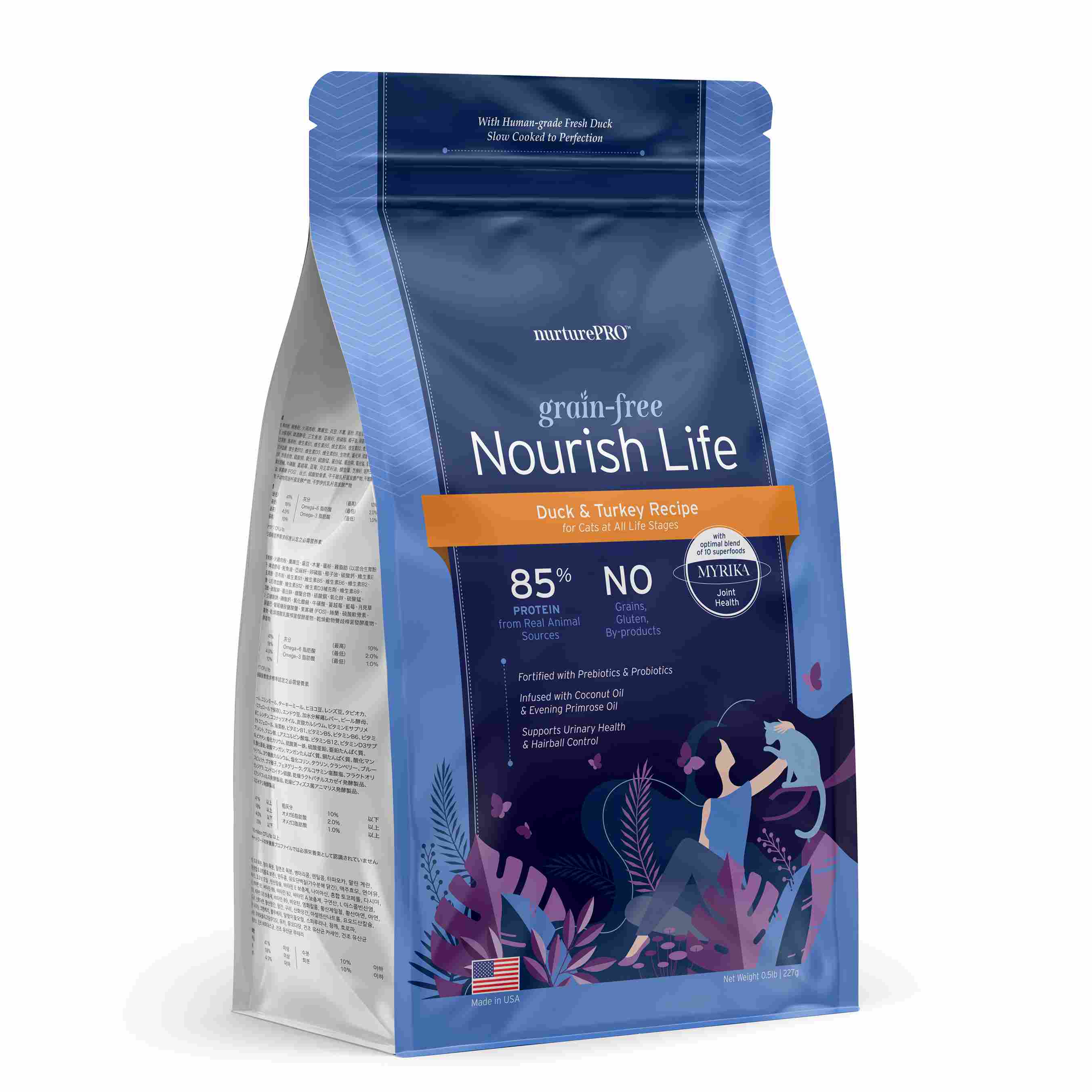 Nurture Pro Cat Nourish Life Grain-Free Duck & Turkey All Life Stages Dry Cat Food image 2