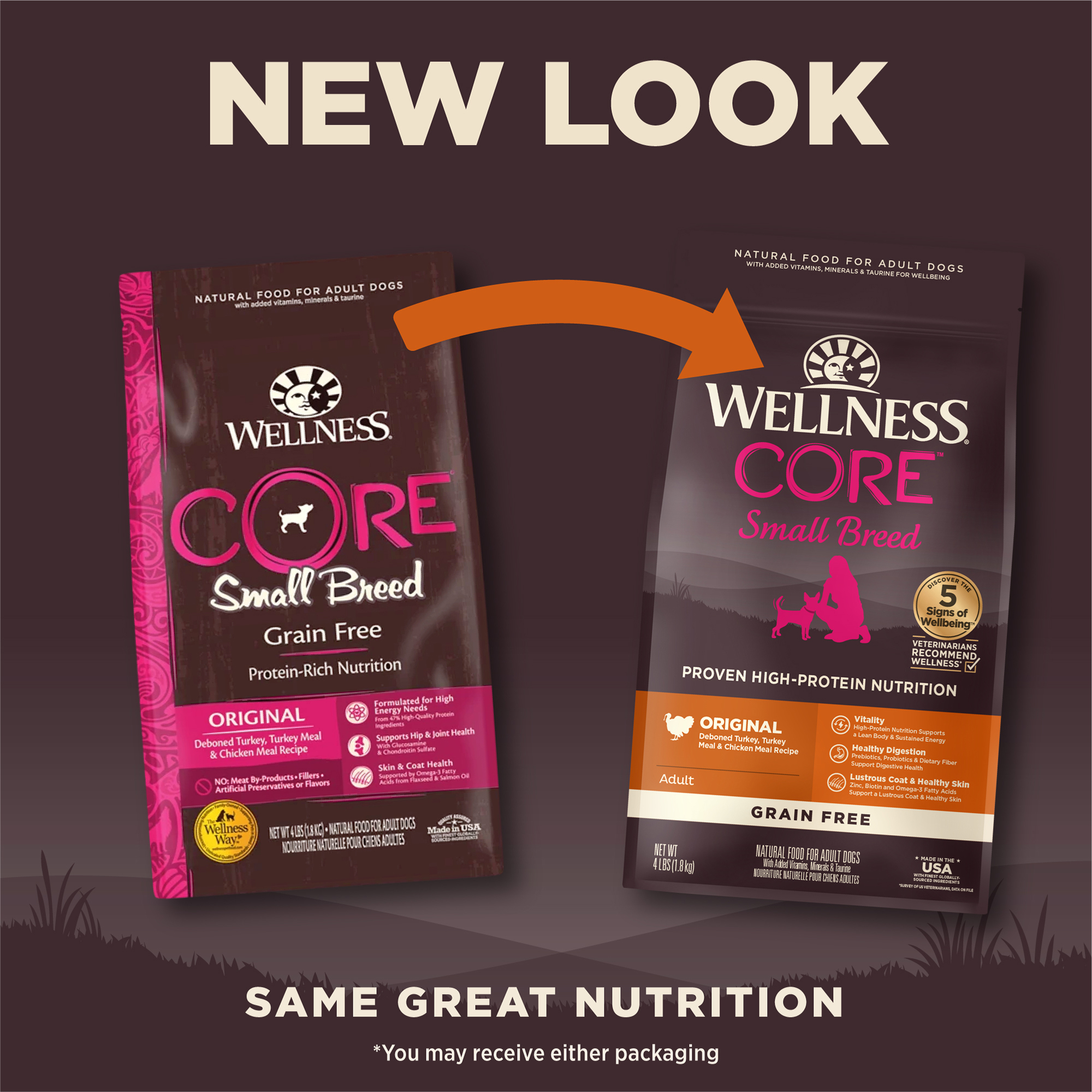 Wellness CORE Dog 1.8kg (4lb) Small Breed (Original) Grain Free Dry Dog Food image 4