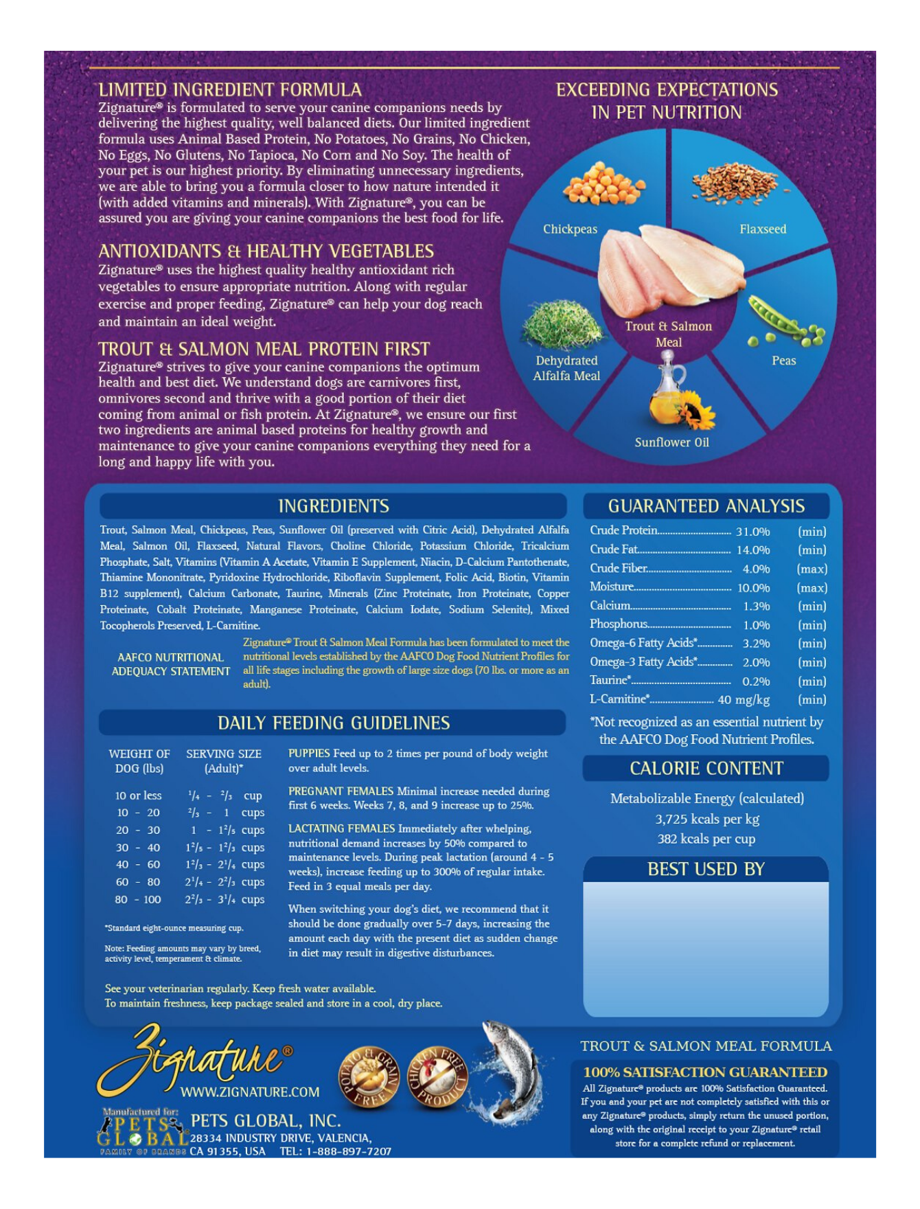 Zignature 5.7kg Trout and Salmon Meal Formula Dry Dog Food image 2