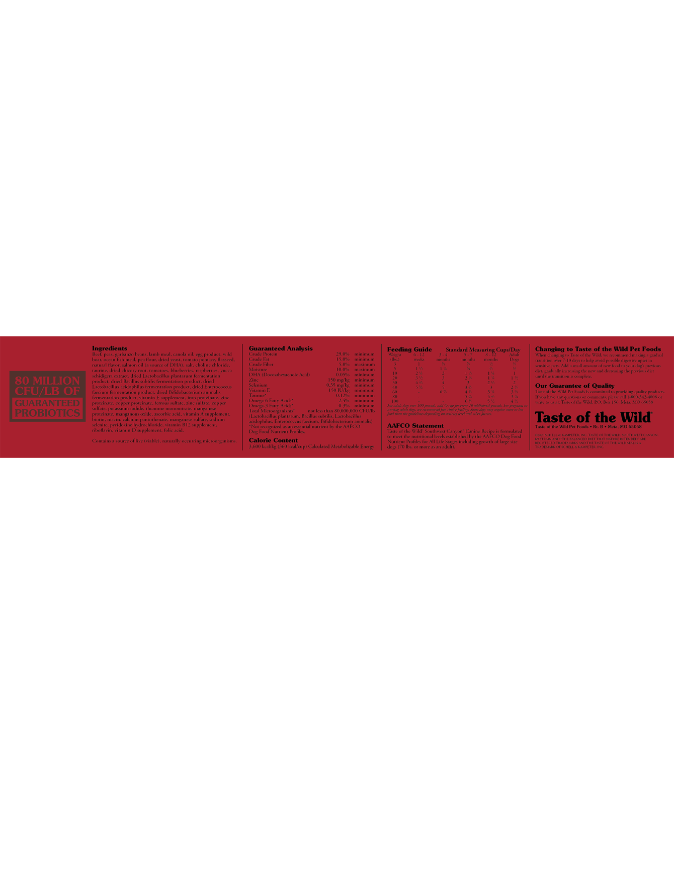 Taste of the Wild Dog 2kg South Canyon Recipe with Wild Boar Canine Dry Dog Food image 4