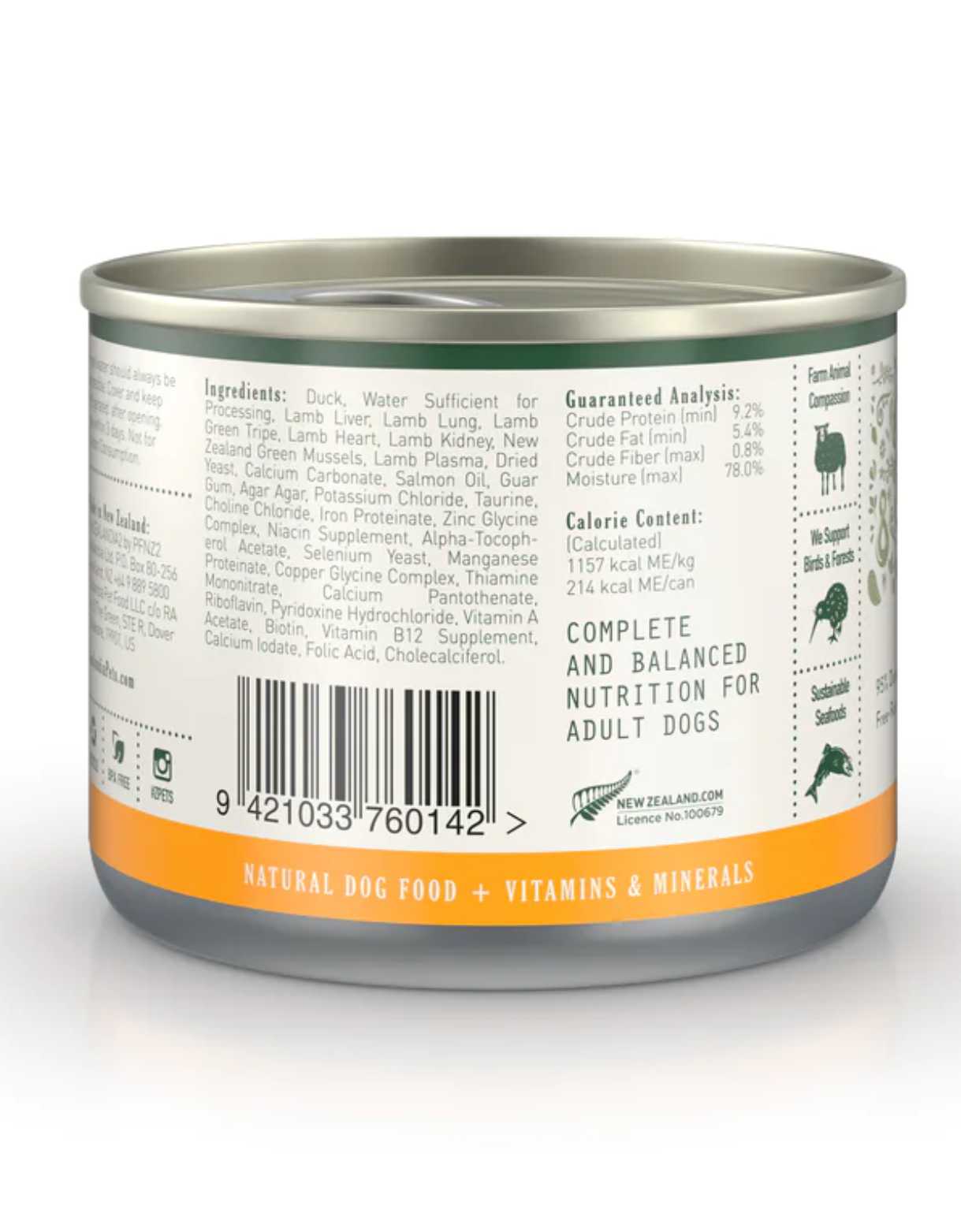 Zealandia Dog 185g Duck Pate Wet Dog Food image 3