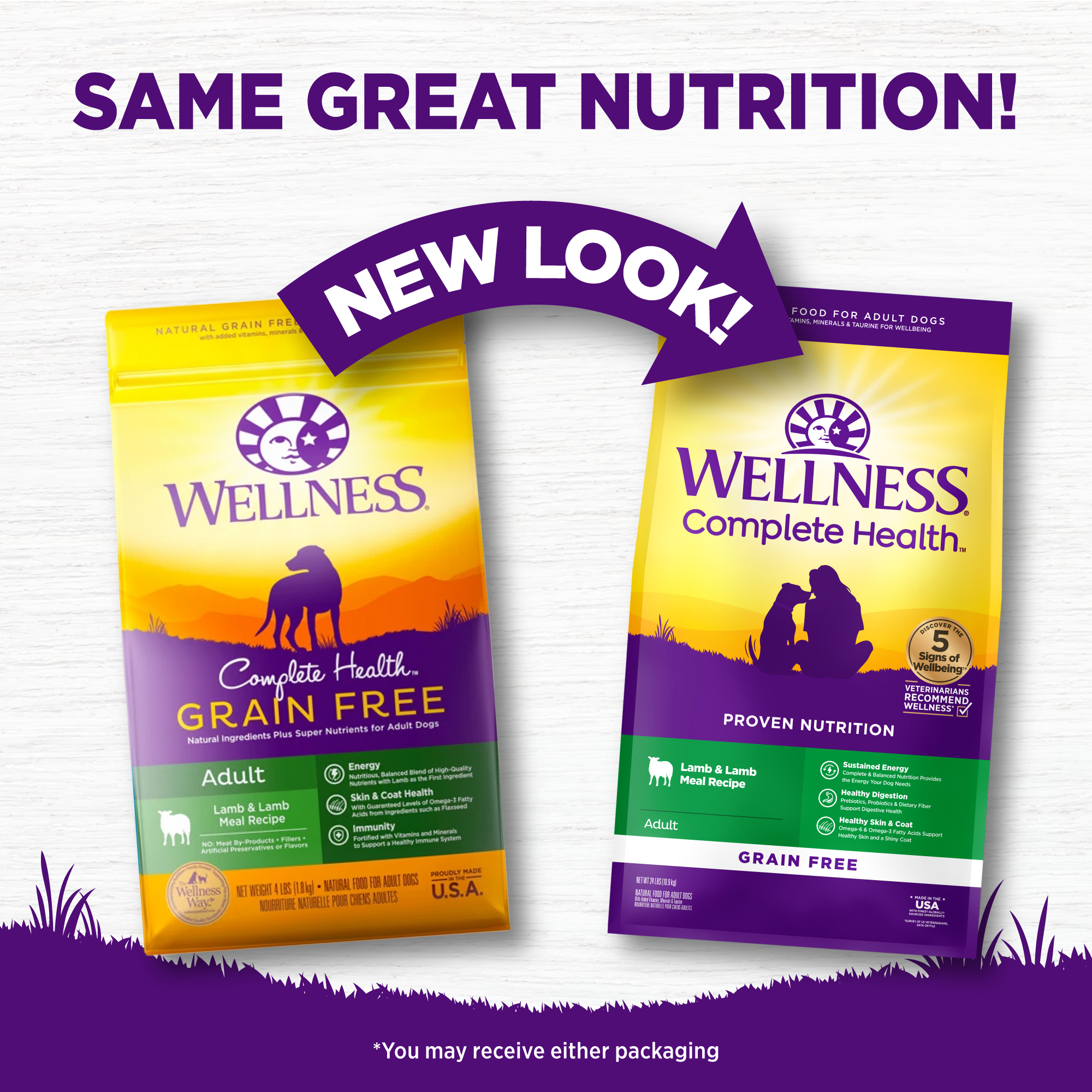 Wellness Complete Health Grain Free 24lb (10.9kg) Lamb & Lamb Meal Dry Dog Food image 4
