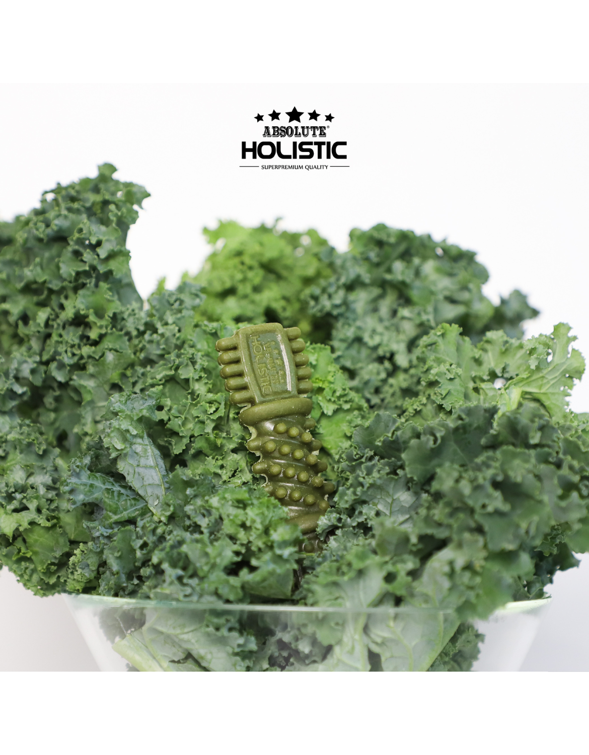 Absolute Holistic Dog 4" (25g) Dental Chew Boost Kale Dog Treat image 5