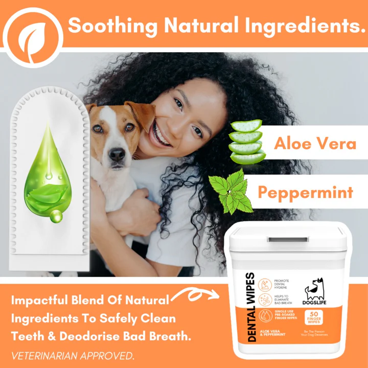 Dogslife Dental Cleaning Wipes 50 Finger Wipes image 7
