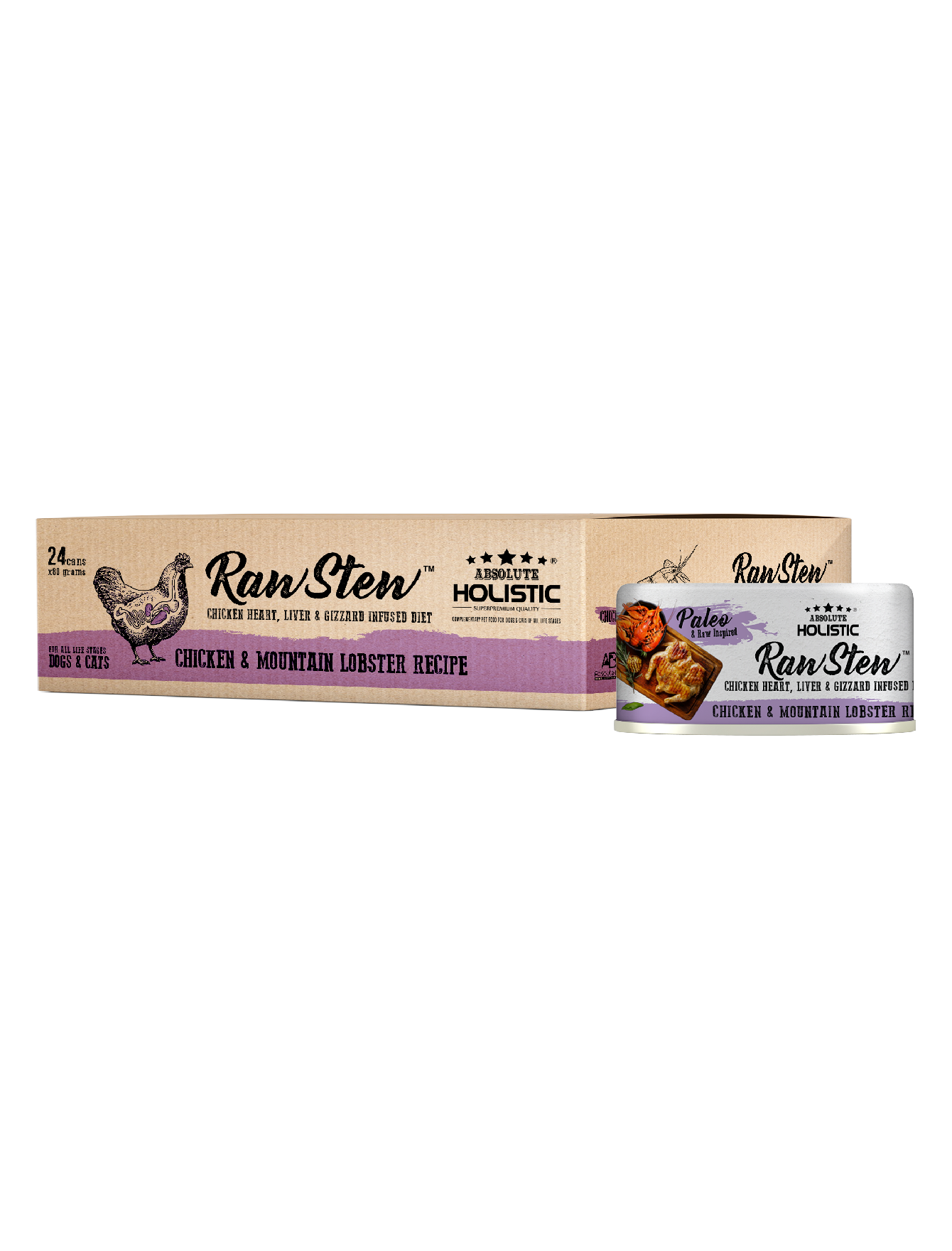 Absolute Holistic Rawstew 80g Chicken & Lobster Wet Food For Cats And Dogs image 3