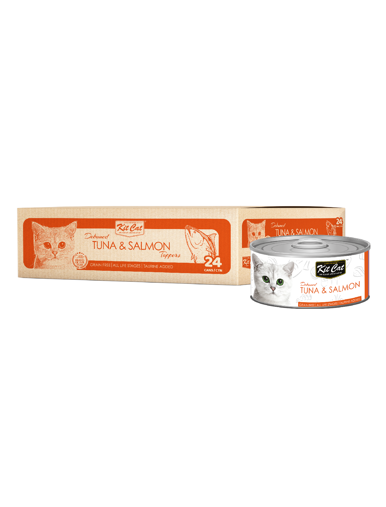 Kit Cat 80g Deboned Toppers Canned Tuna & Salmon Wet Cat Food image 3