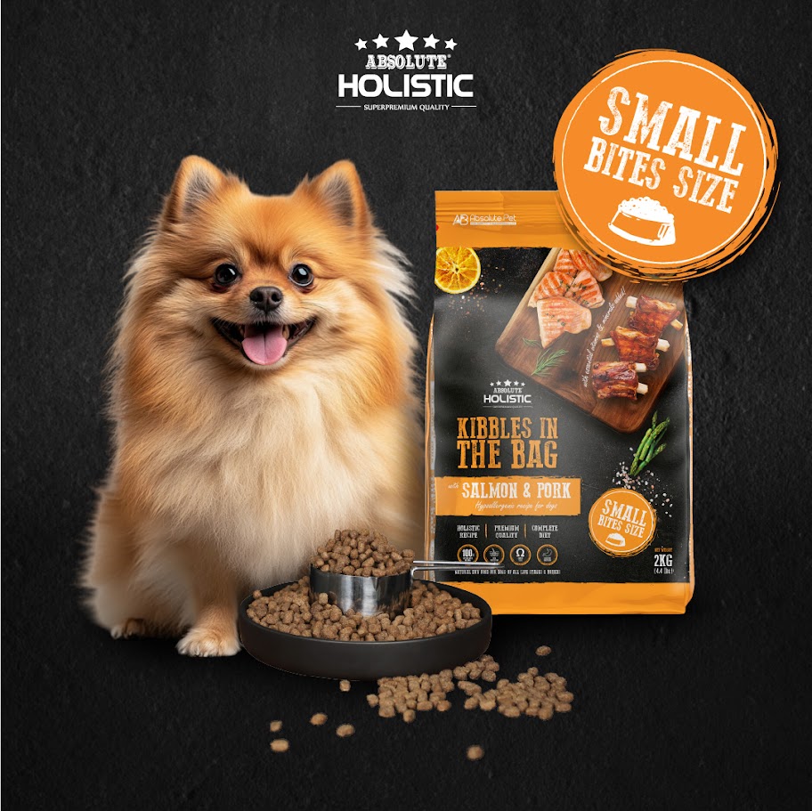 Absolute Holistic Dog 12kg Kibbles In The Bag Small Bites Salmon & Pork Dry Dog Food (EXP: 20 Nov 2026) image 4