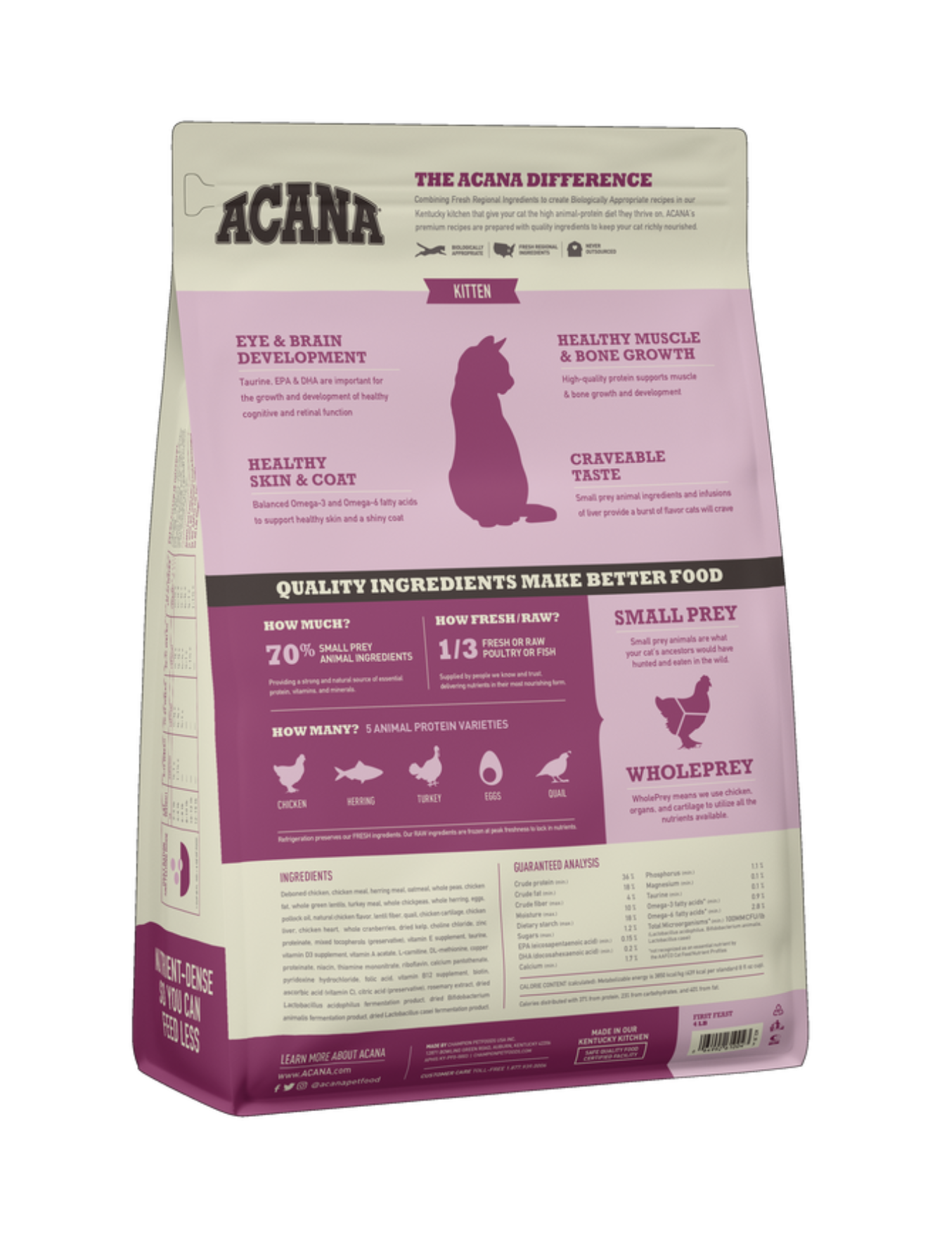 Acana Cat Classic 1.8kg First Feast Kitten Dry Cat Food image 3