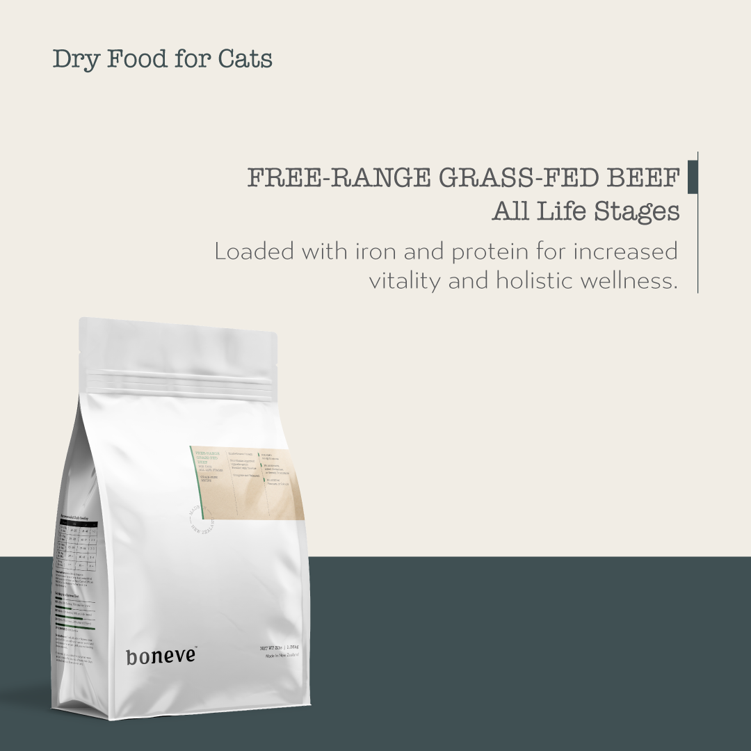 Boneve Earthmade Cat 3lbs (1.36kg) Free Range Grass-Fed Beef Grain Free Dry Cat Food image 8