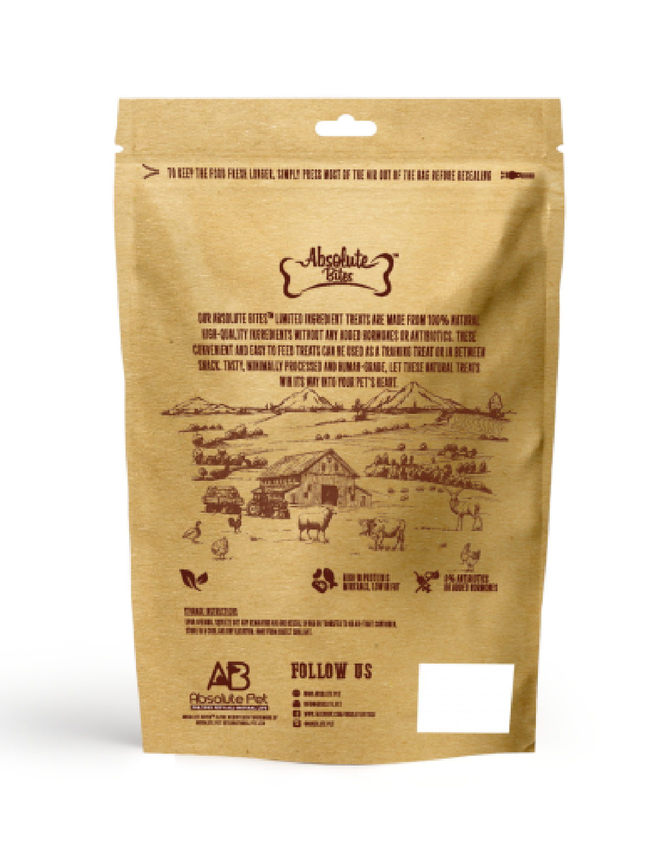 Absolute Bites 65g Single Ingredient Freeze Dried Chicken Gizzard Cat & Dog Treat image 2