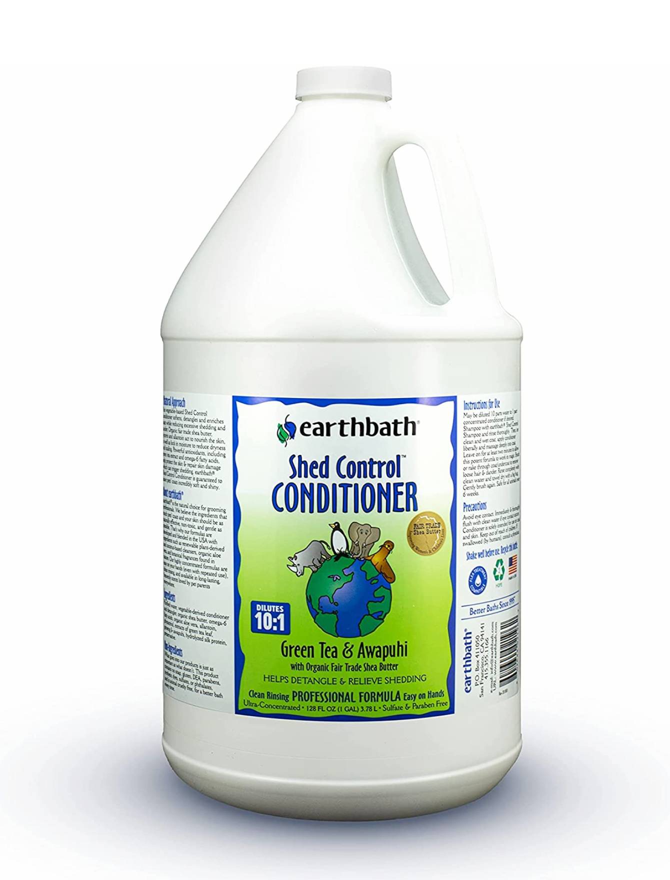 Earthbath 1 gallon Shed Control Green Tea & Awapuhi Pet Conditioner (3.8ltr) image 2