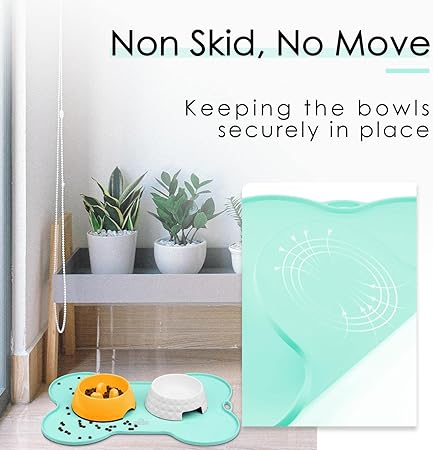 Super Design Silicone Bone Shaped Placemat for Dogs (Green) image 3
