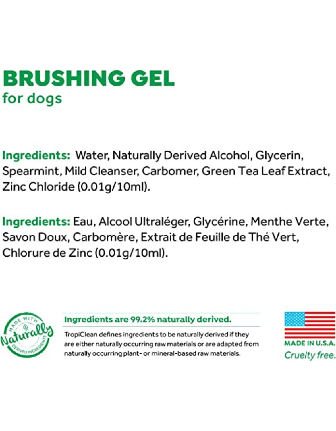 Tropiclean Fresh Breath Dog Oral Care Brushing Gel 59ml image 3