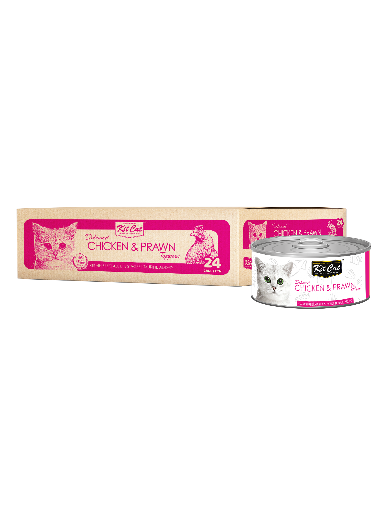 Kit Cat 80g Deboned Toppers Canned Chicken & Prawn Wet Cat Food (EXP: 08 Nov 2027) image 3