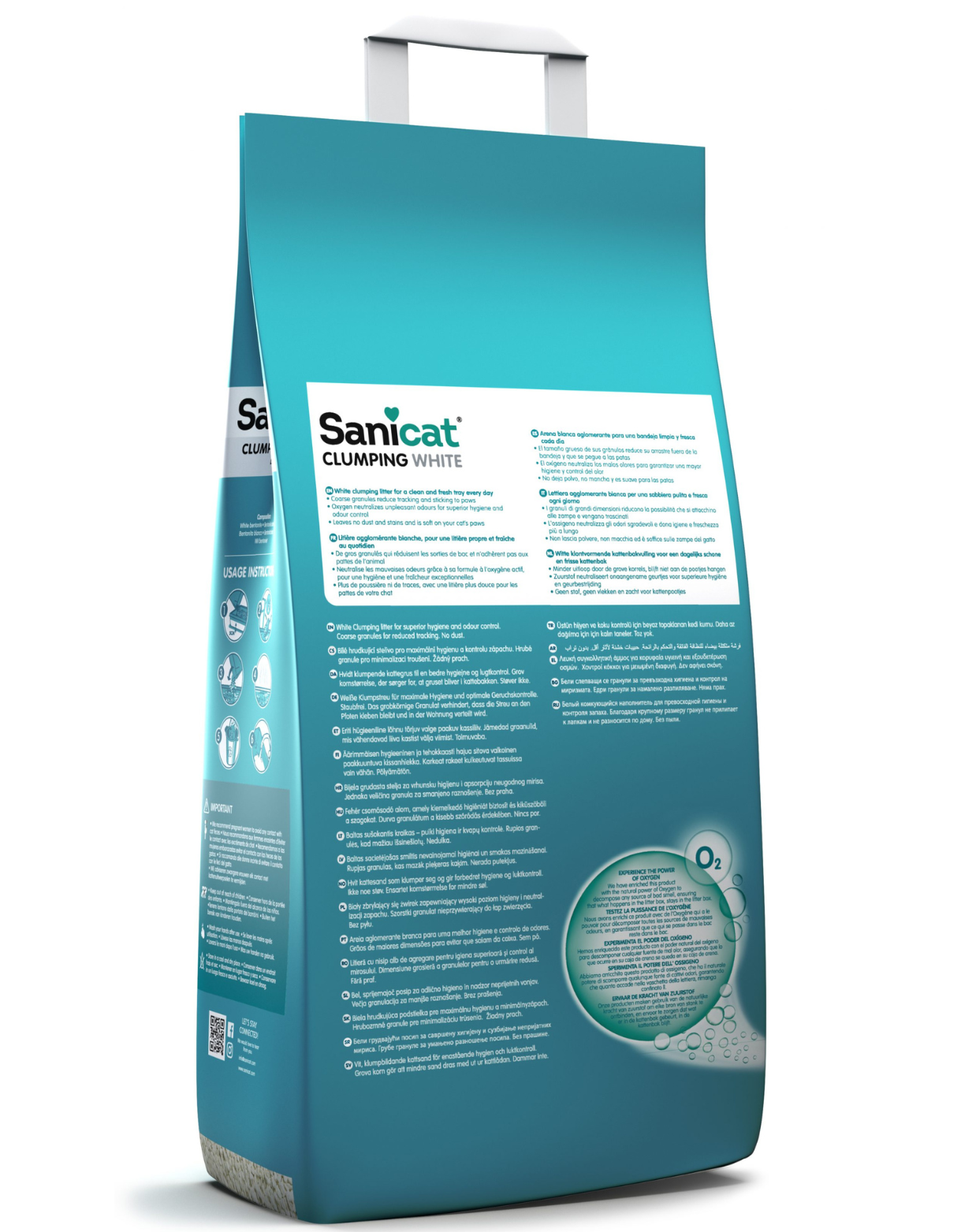 Sanicat 10L Clumping White Fragrance Free Bentonite Cat Litter image 2