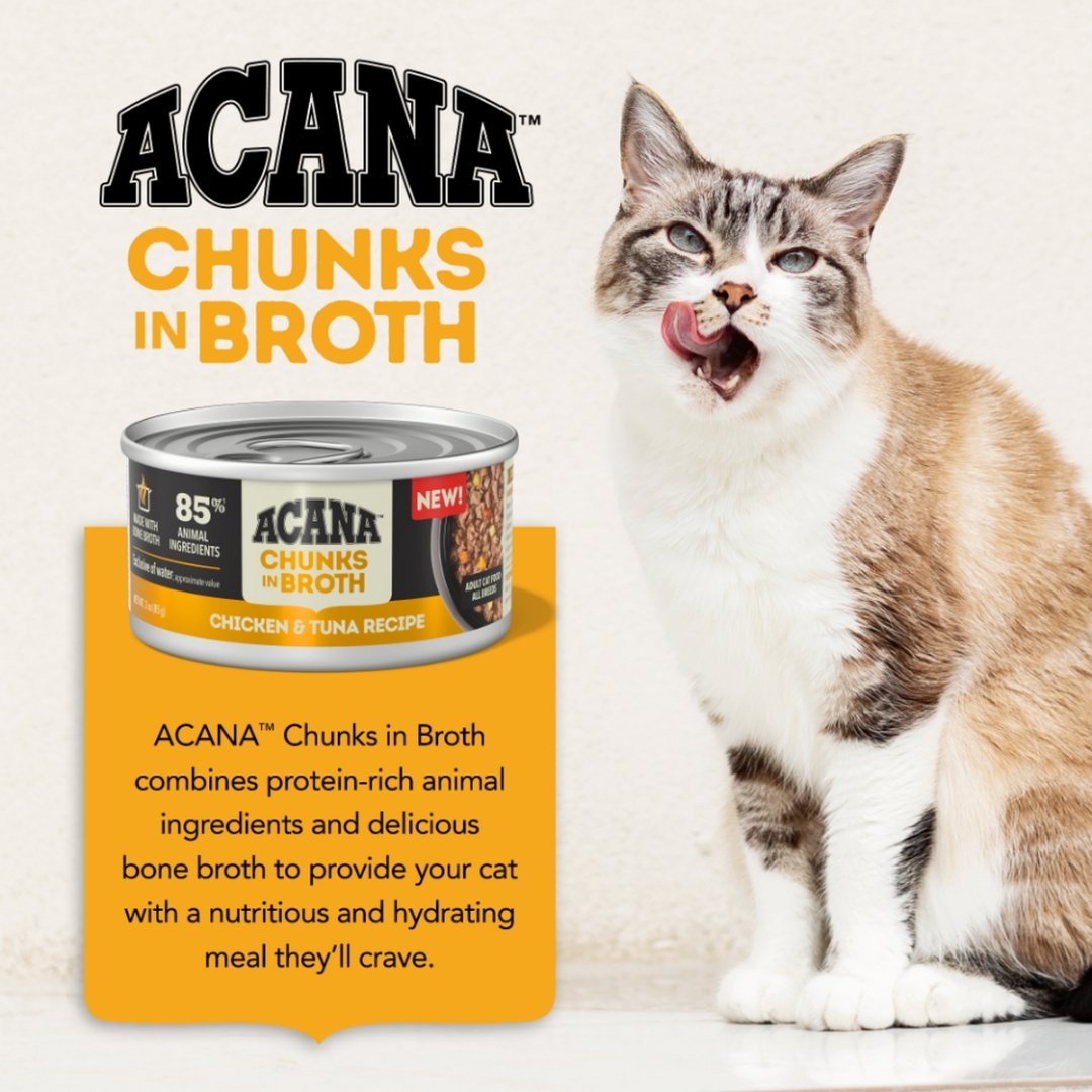 Acana Cat 155g Chunks In Broth Chicken & Tuna Recipe Wet Cat Food image 2