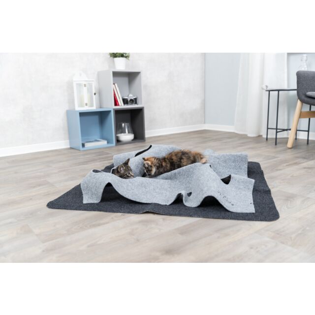 Trixie Activity Adventure Carpet for Cats 99 x 99 cm Polyester Grey image 3
