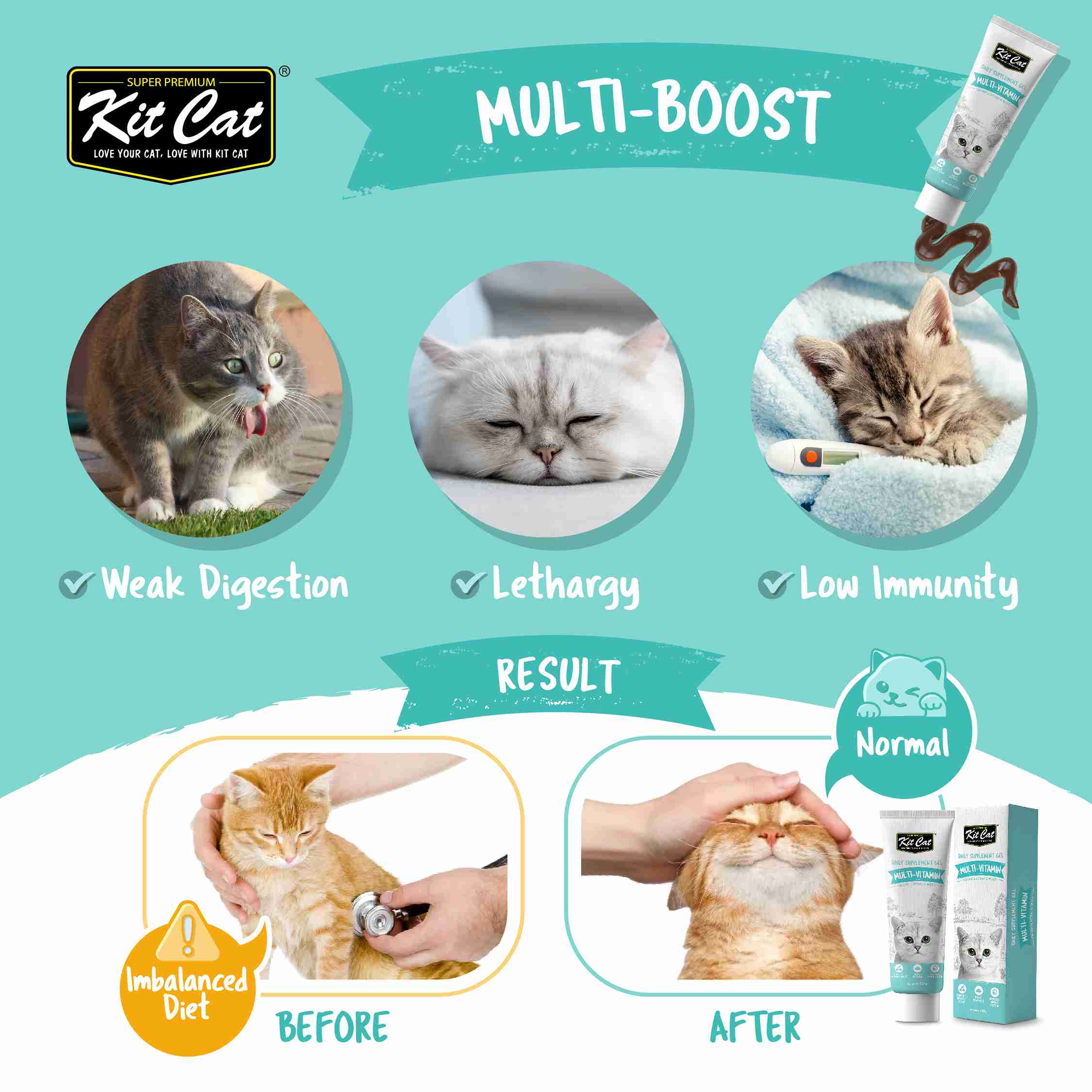 Kit Cat 120g Daily Nutritional Supplement Gel Multi-Vitamin For Cats & Kittens image 4
