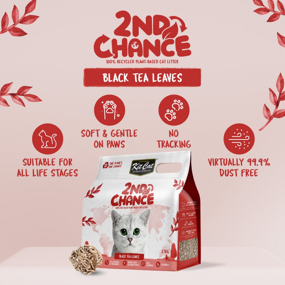 Kit Cat 2ND Chance 7L Black Tea Leaves Cat Litter image 7