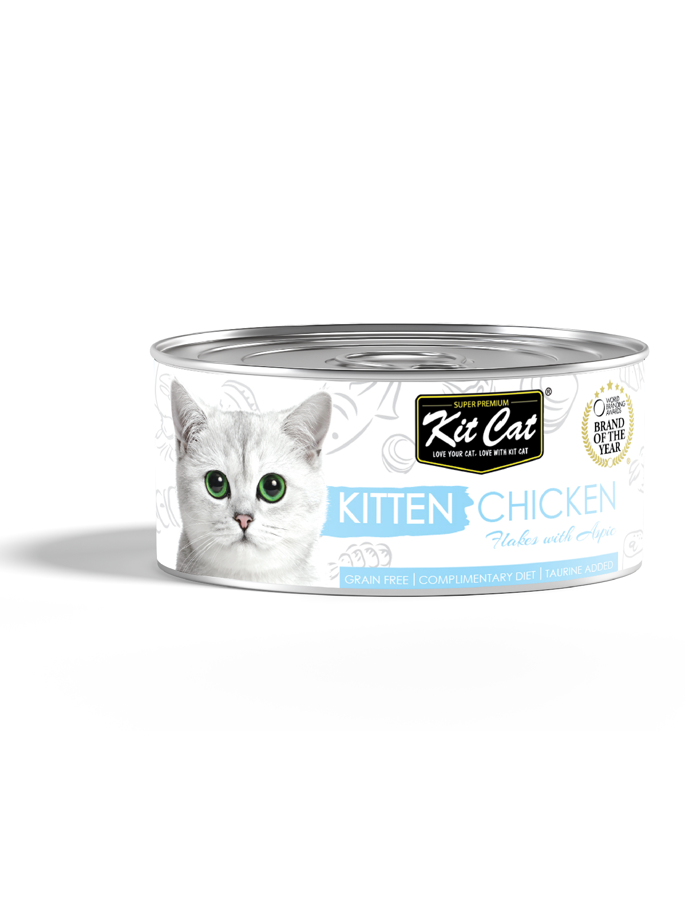 Kit Cat 80g Deboned Toppers Canned Kitten Chicken Flakes with Aspic Wet Cat Food (EXP: 23 Nov 2027) image 2
