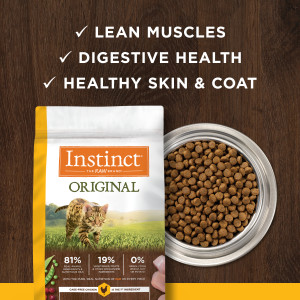 Instinct Original Cat 11lb Grain Free Recipe with Real Chicken Dry Cat Food image 4