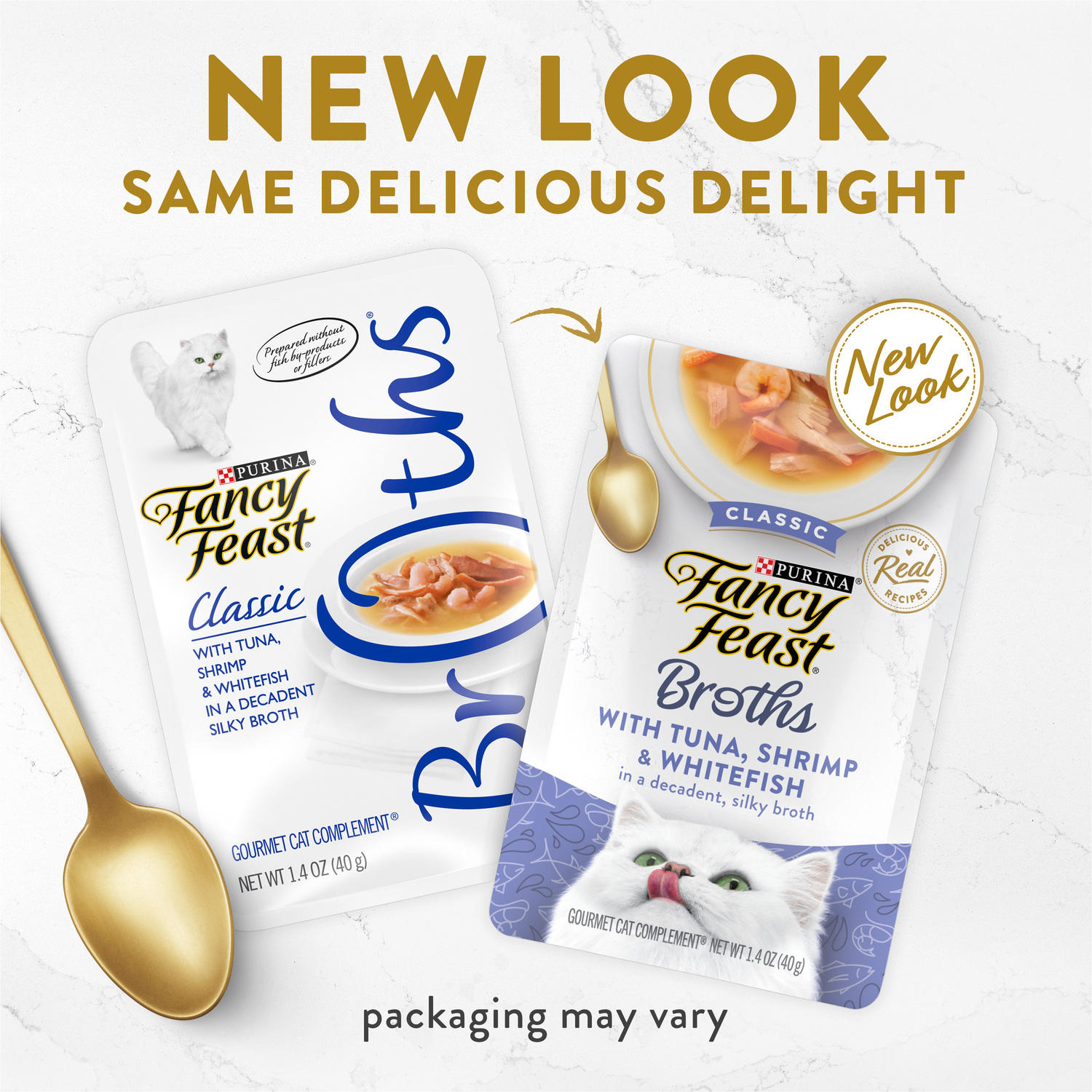 Fancy Feast Cat 40g Broths Classic Tuna, Shrimp & Whitefish Wet Cat Food image 3