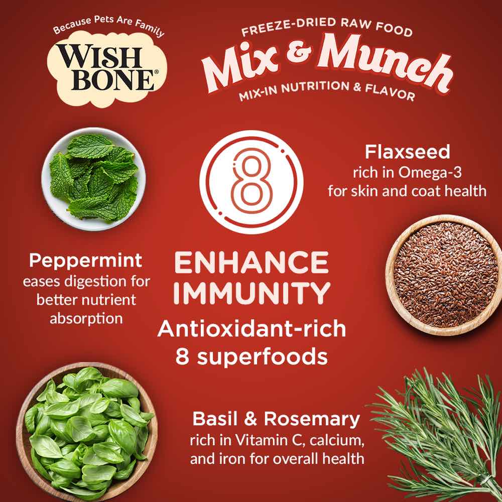Wishbone Cat 350g Mix & Munch Beef and Venison Freeze Dried Raw Cat Food image 5