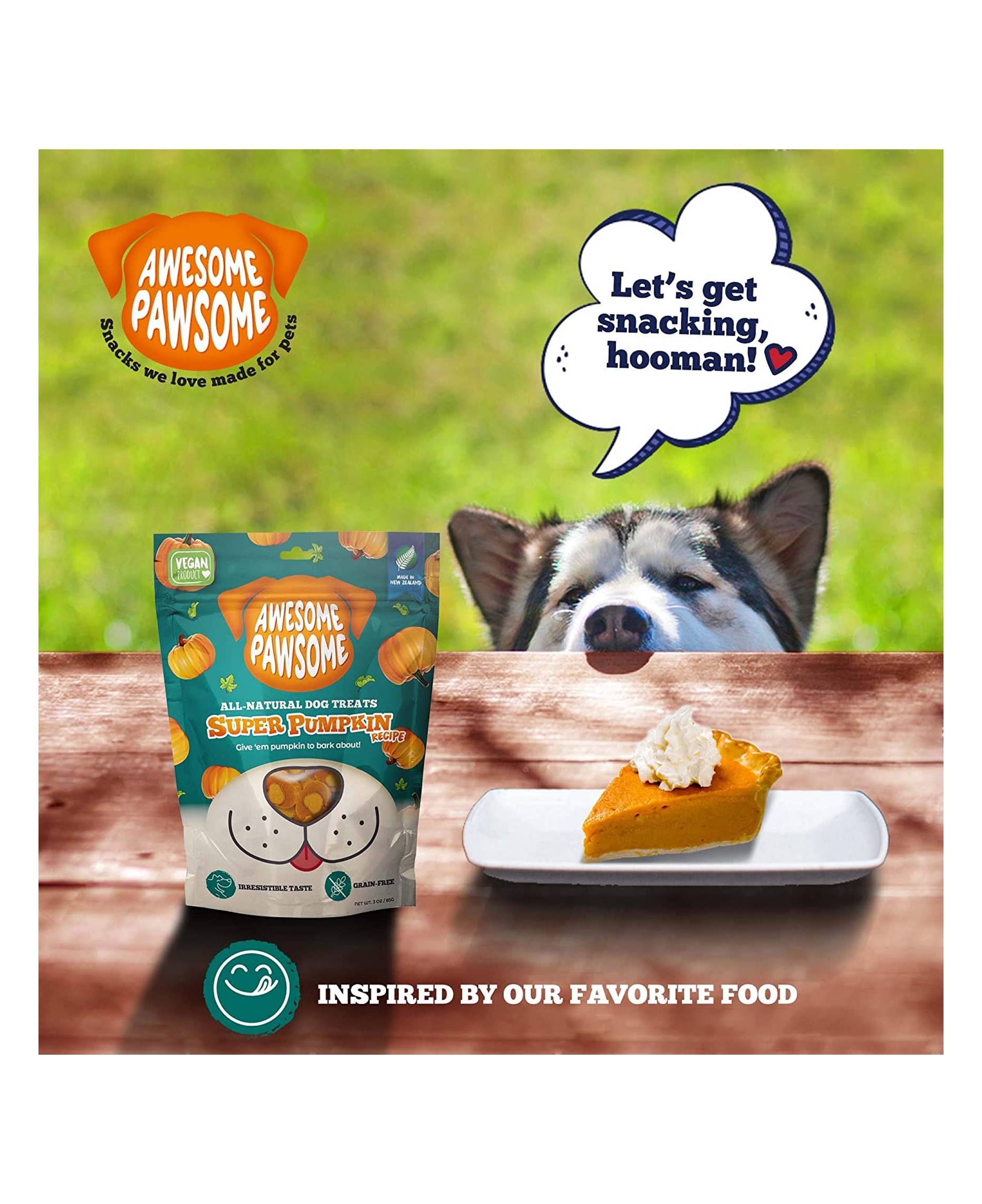 Awesome Pawsome Super Pumpkin Grain-Free All Natural Dog Treats 85g image 5