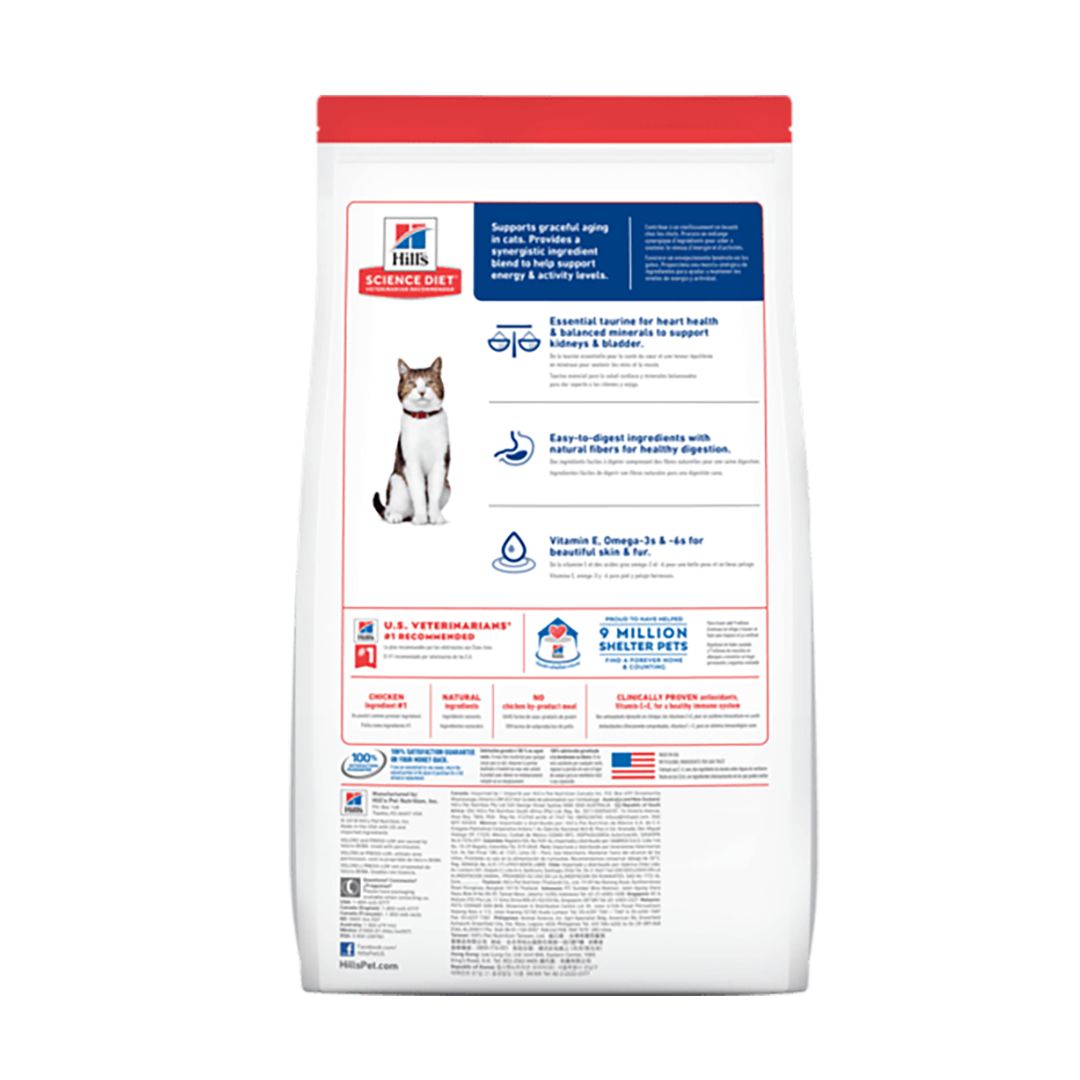 Hill's Science Diet Feline Adult 7+ 10kg Dry Cat Food image 3