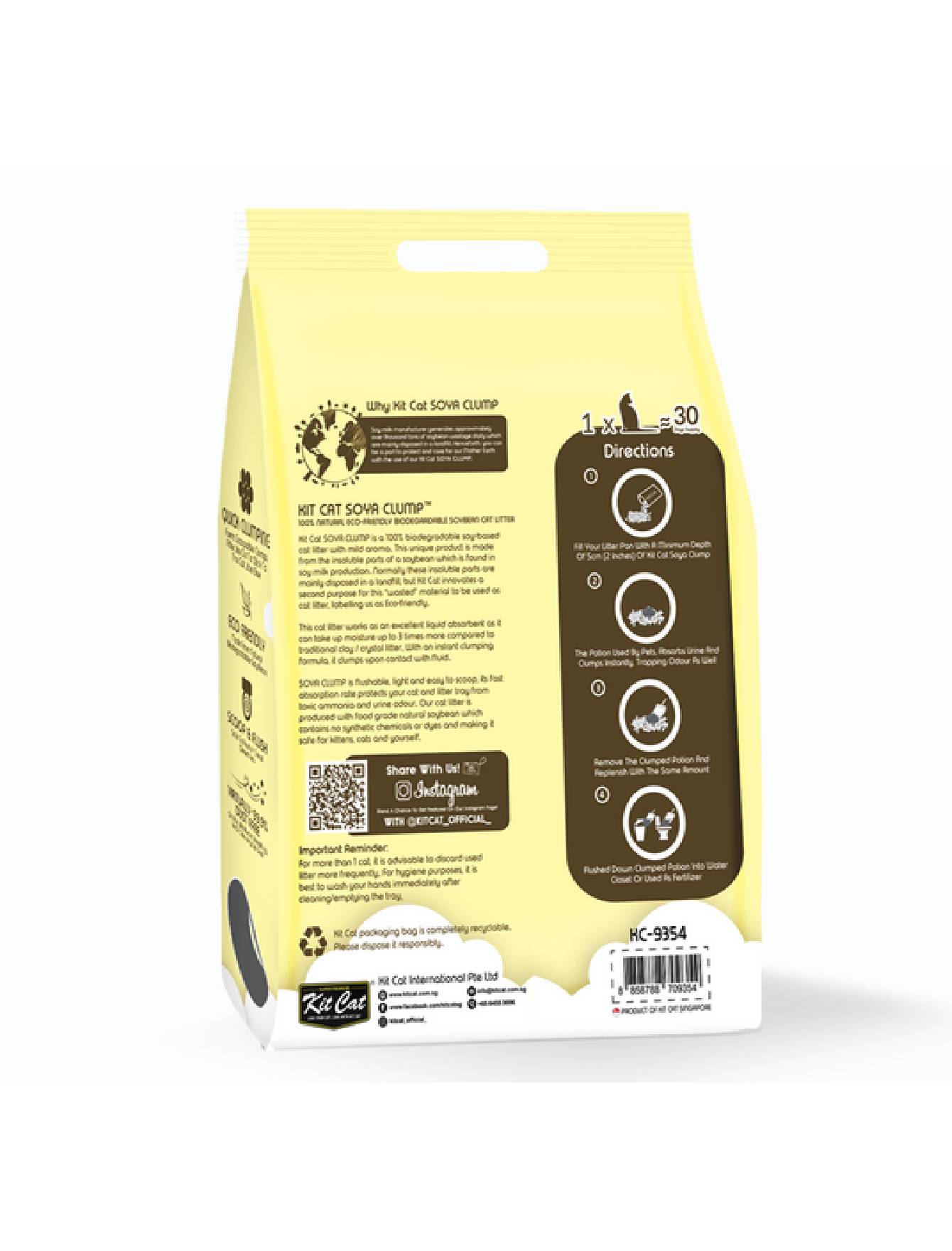 Kit Cat 7L Soya Clump Original Cat Litter image 3
