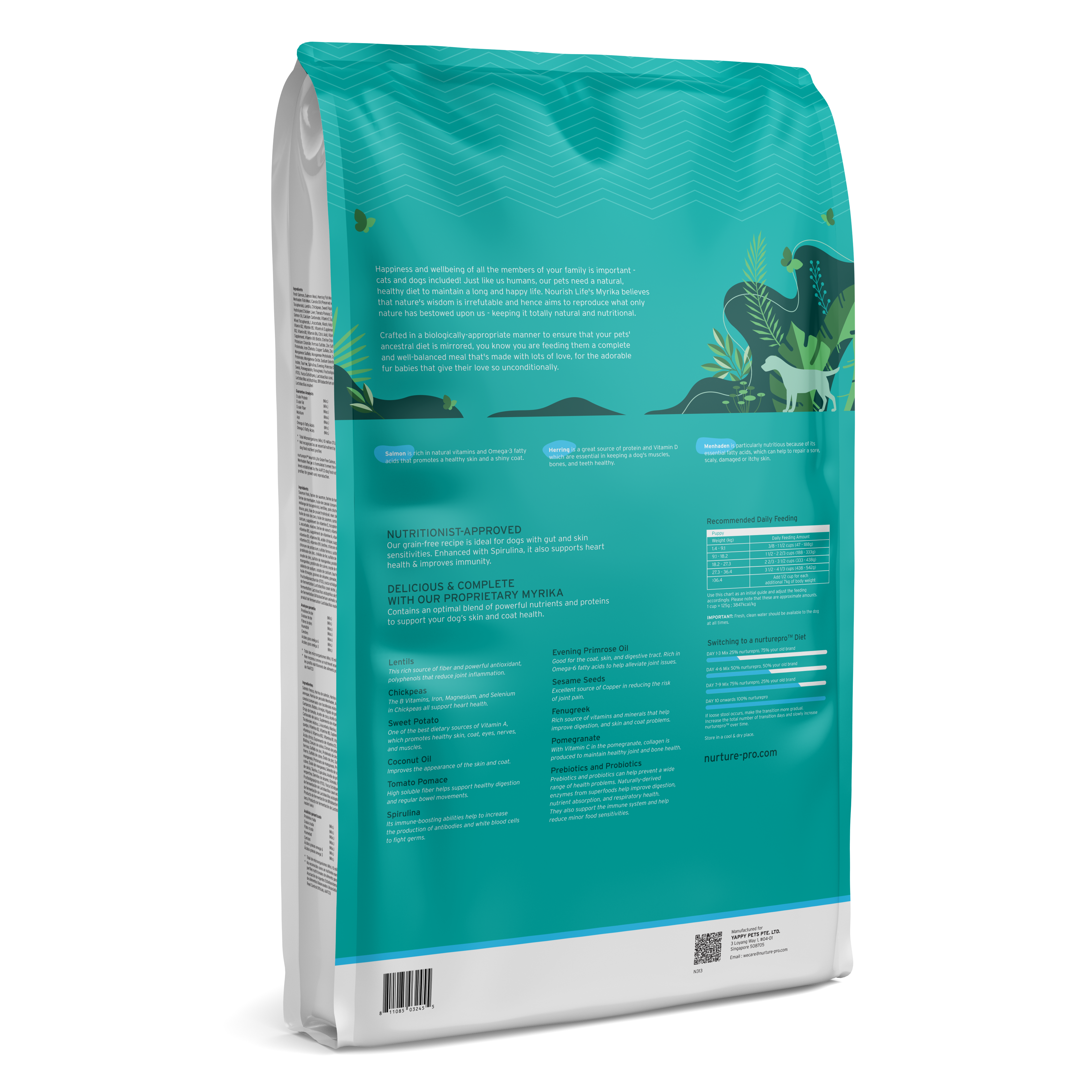 Nurture Pro Dog Nourish Life Grain Free 9.08kg Puppies Dry Dog Food (Salmon, Herring & Menhaden) image 2