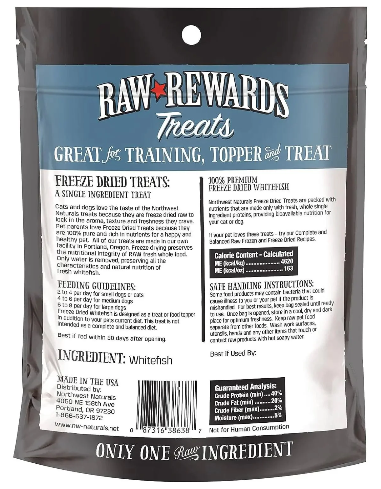 Northwest Naturals Raw Rewards 10oz Freeze Dried Whitefish Treats for Dogs & Cats image 2