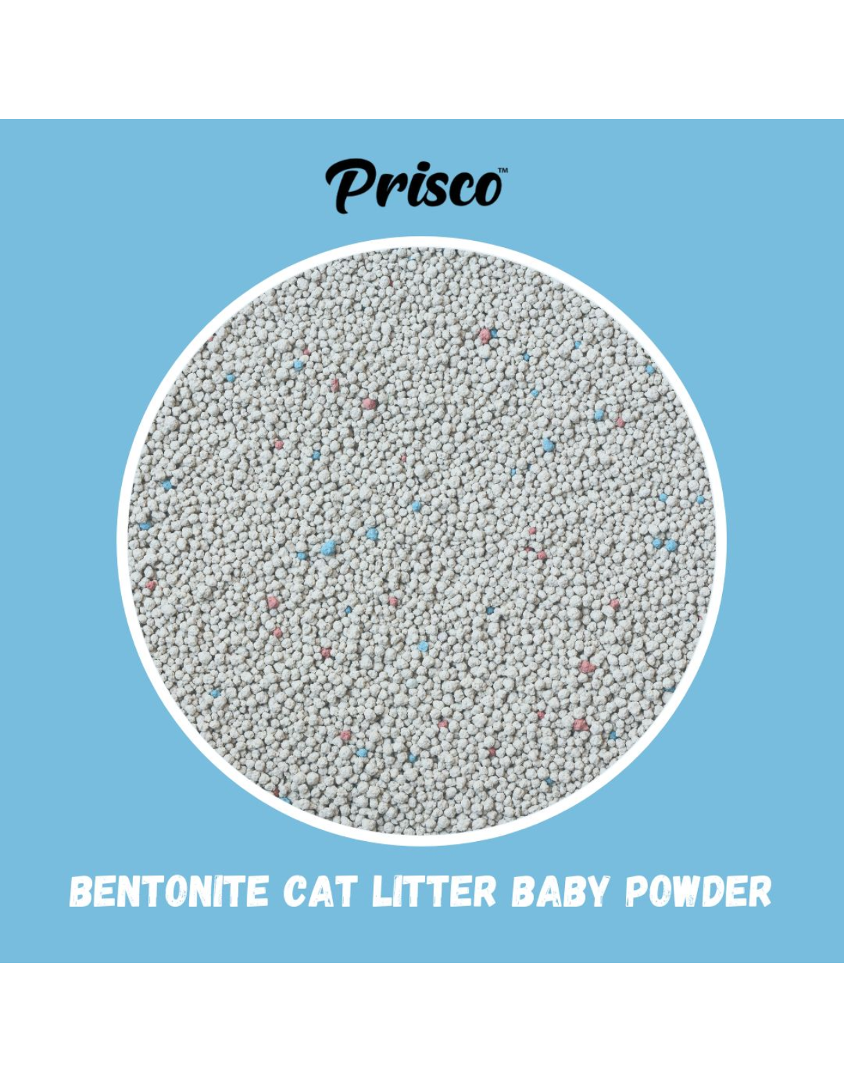 Prisco Bentonite Cat Litter 10L Baby Powder image 2