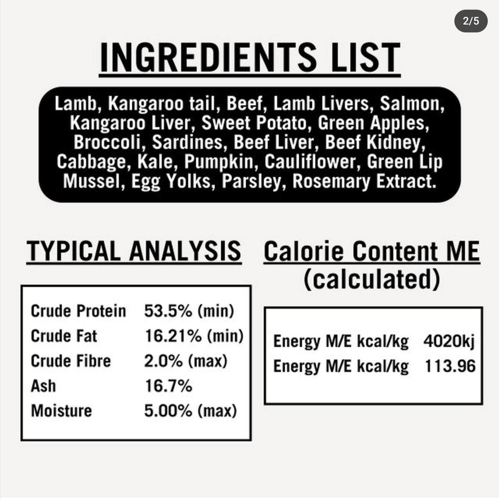 Freeze Dry Australia Dog 500g Freeze Dried 100% Raw Dog Food Dry Dog Food image 2