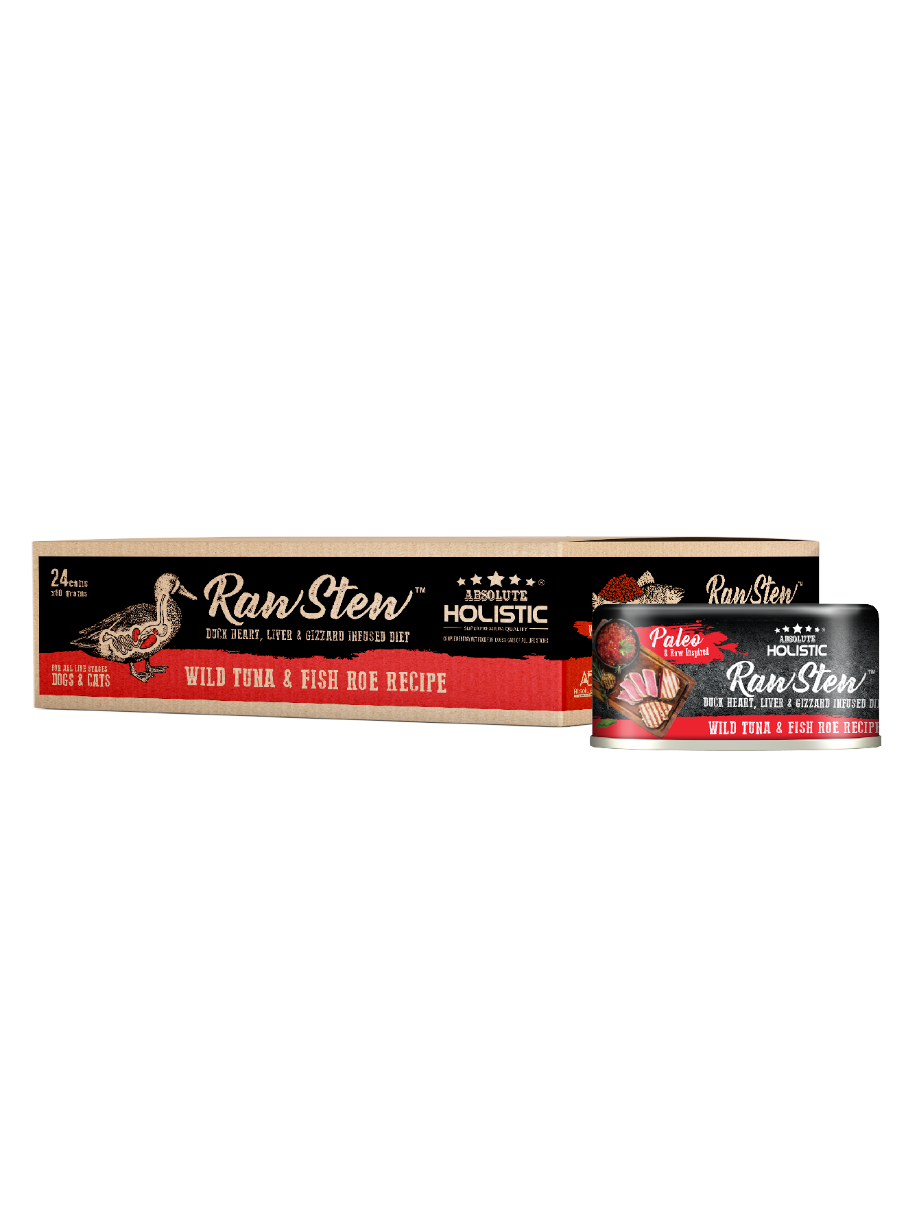 Absolute Holistic Rawstew 80g Wild Tuna & Fish Roe Wet Food For Cats And Dogs (EXP: 26 Apr 2027) image 3