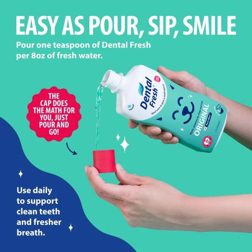 Dental Fresh Water Additive Original Formula For Dogs & Cats 17oz (503ml) image 4