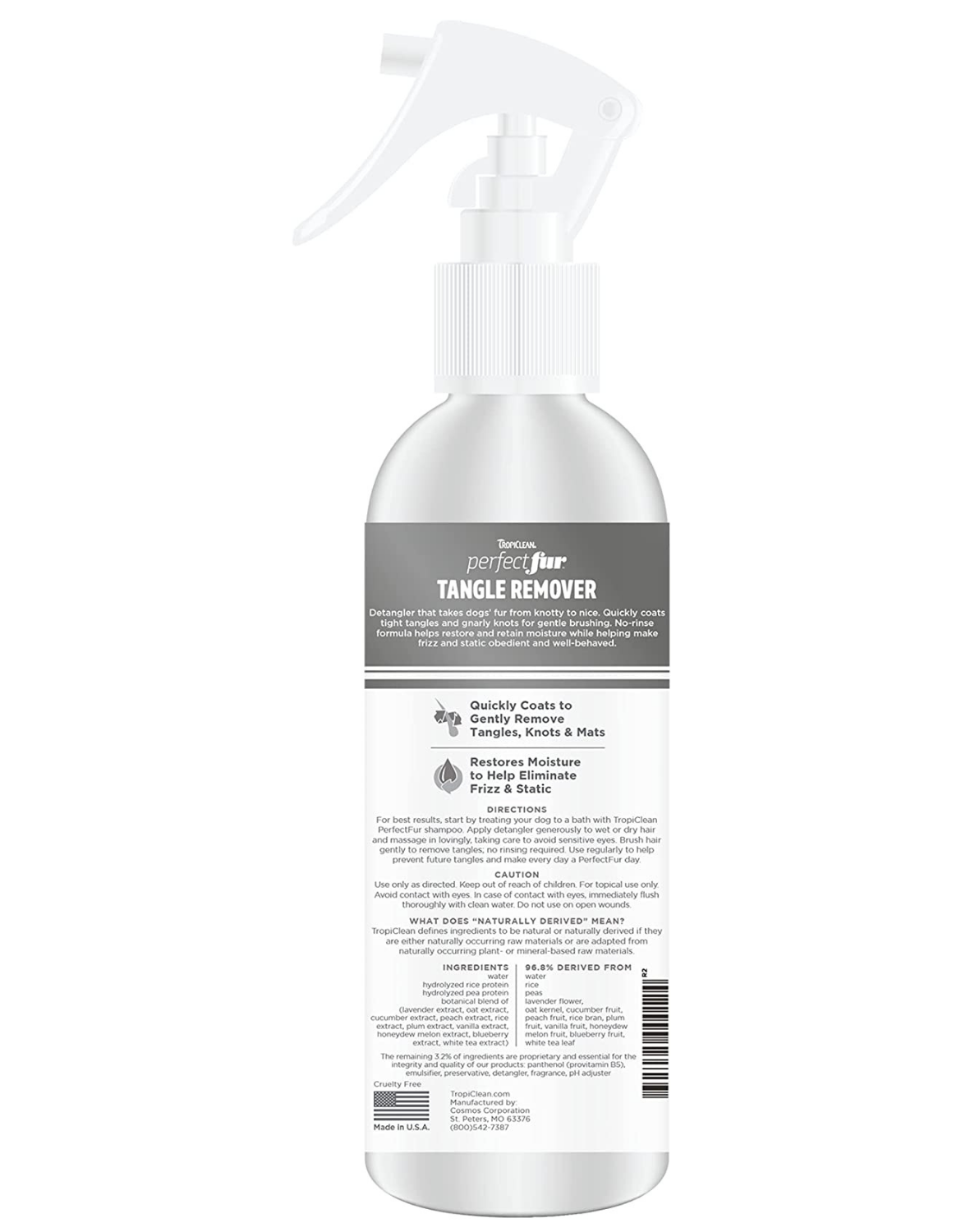 Tropiclean Perfect Fur Tangle Remover Dog Spray 237ml image 2
