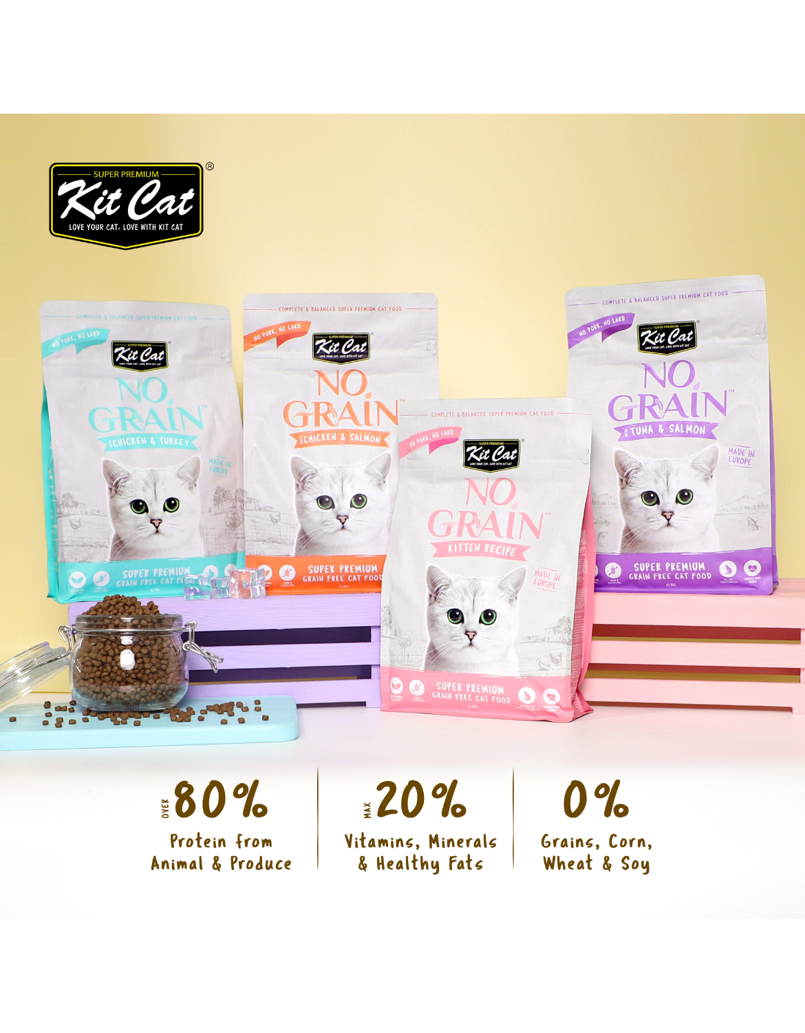 Kit Cat 10kg No Grain Tuna & Salmon Dry Cat Food (EXP: 20 Jun 2027) image 7