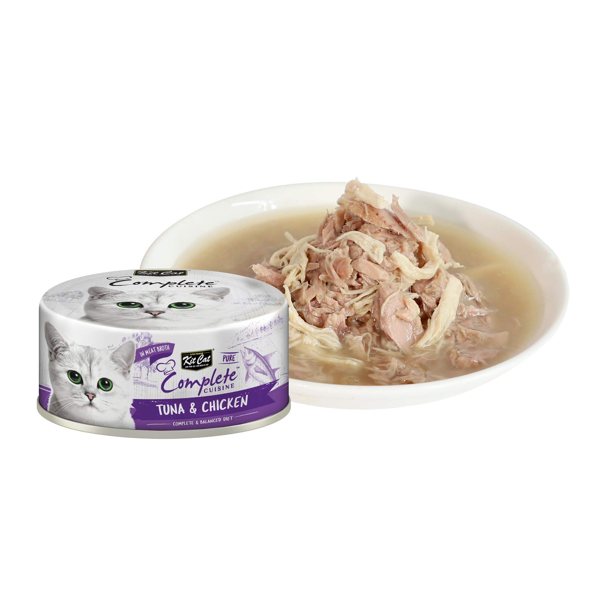 Kit Cat Cat 70g Complete Cuisine Pure Tuna & Chicken Wet Cat Food (EXP: 17 Aug 2027) image 2