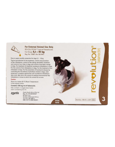 Revolution Selamactic Topical Solution for 5-10kg Dog 3 Single Dose Tubes image 2
