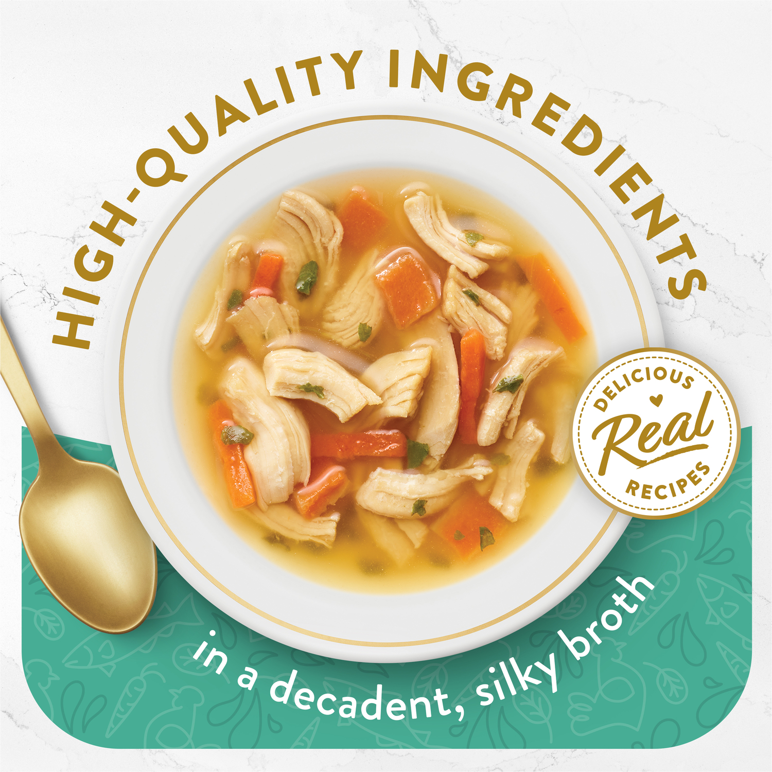 Fancy Feast Cat 40g Broths Classic Chicken, Vegetables & Whitefish Wet Cat Food image 3