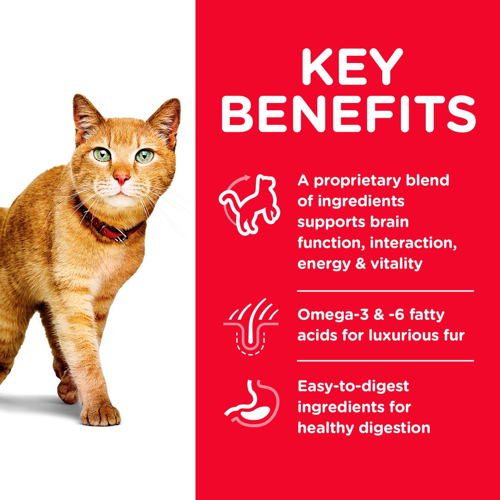 Hill's Science Diet Feline Adult 7+ Youthful Vitality 1.36kg Dry Cat Food (EXP: 01 Dec 2026) image 3