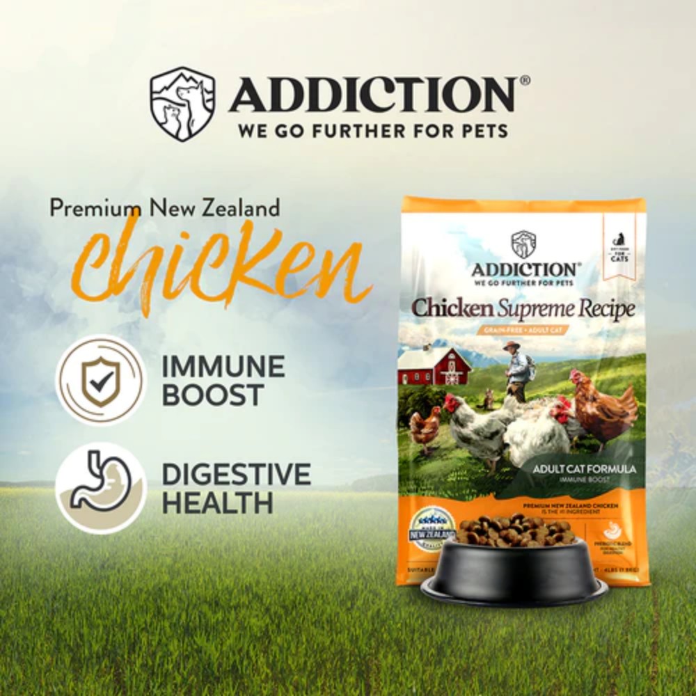 Addiction Cat Grain Free 10lbs Chicken Supreme Dry Cat Food image 3