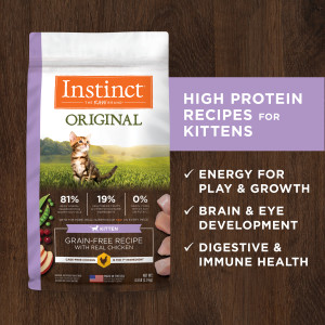 Instinct Original Kitten 4.5lb Grain Free Recipe with Real Chicken Dry Cat Food image 5