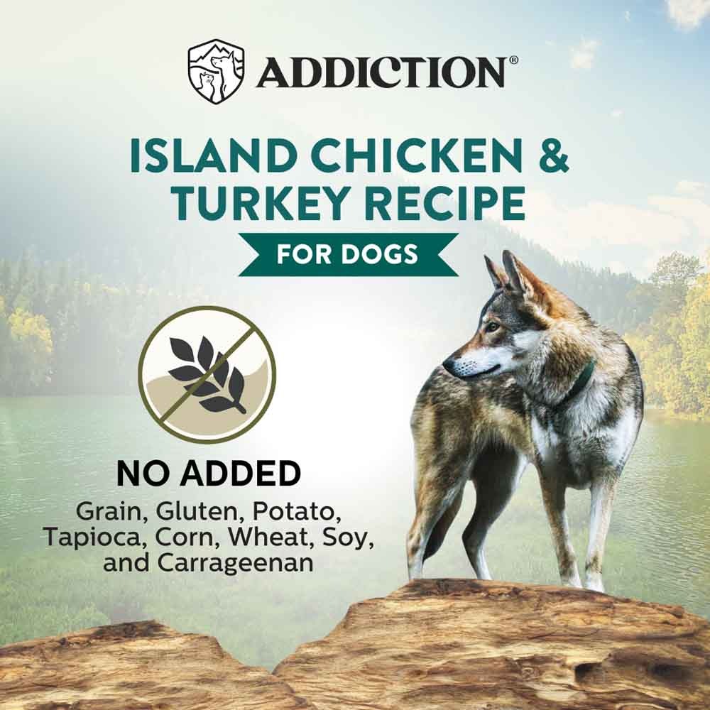 Addiction Dog Wild Islands 185g Island Chicken & Turkey Wet Canned Dog Food image 5