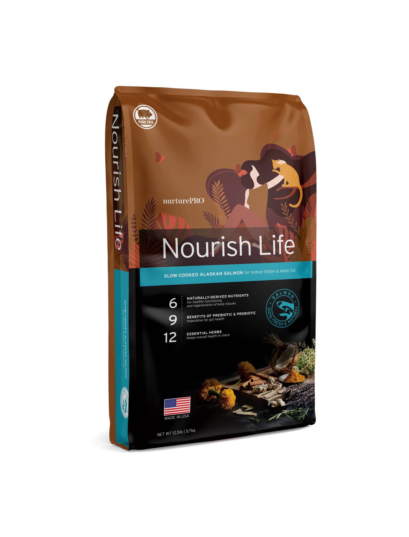 Nurture Pro Cat Nourish Life 1.8kg Slow-Cooked Alaskan Salmon For Indoor Kitten & Adult Cat Dry Cat Food image 4