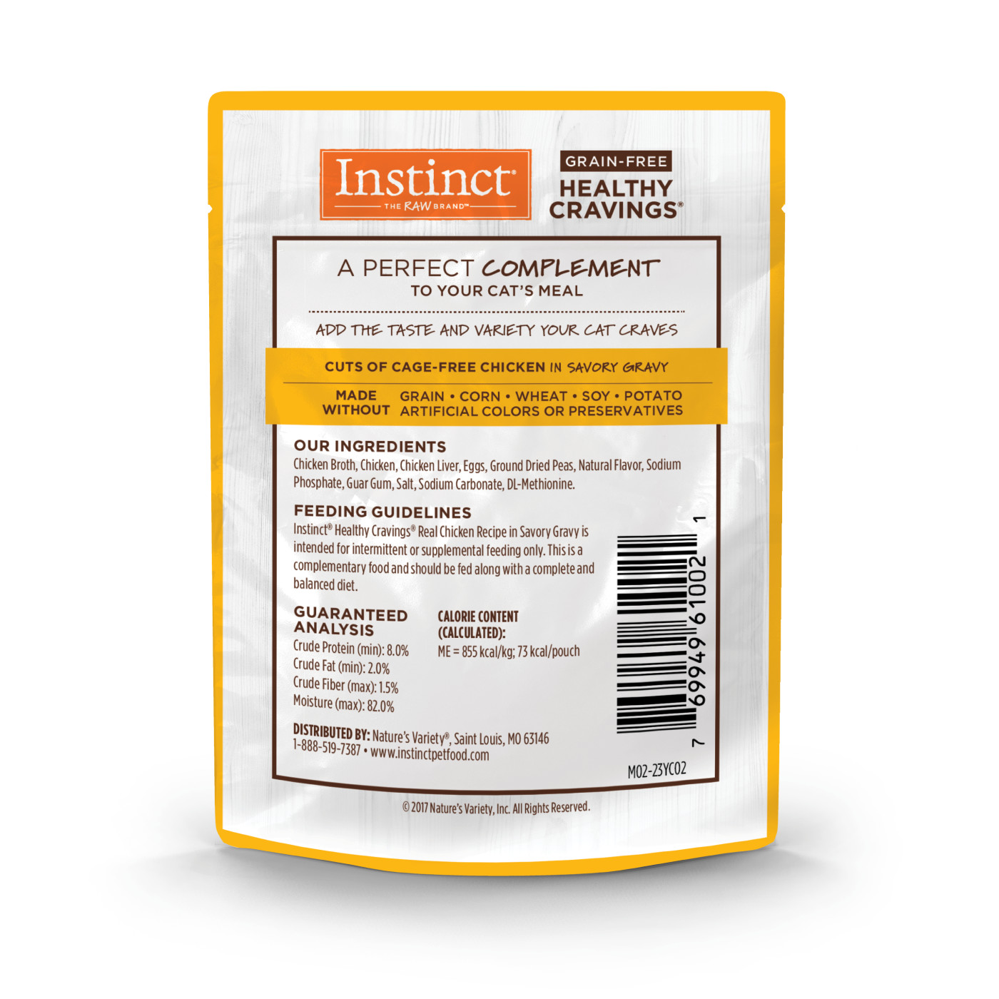 Instinct Healthy Cravings Cat 3oz Grain Free Real Chicken Wet Cat Food Topper (EXP: 23 Sep 2026) image 3