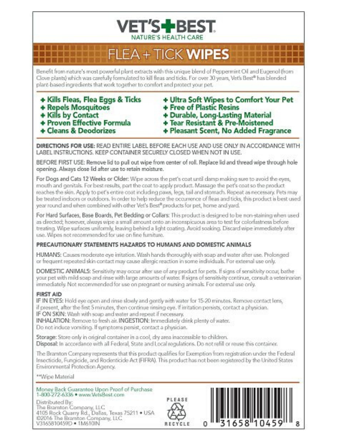Vet's Best Flea & Tick Wipes for Dogs 50pcs image 3